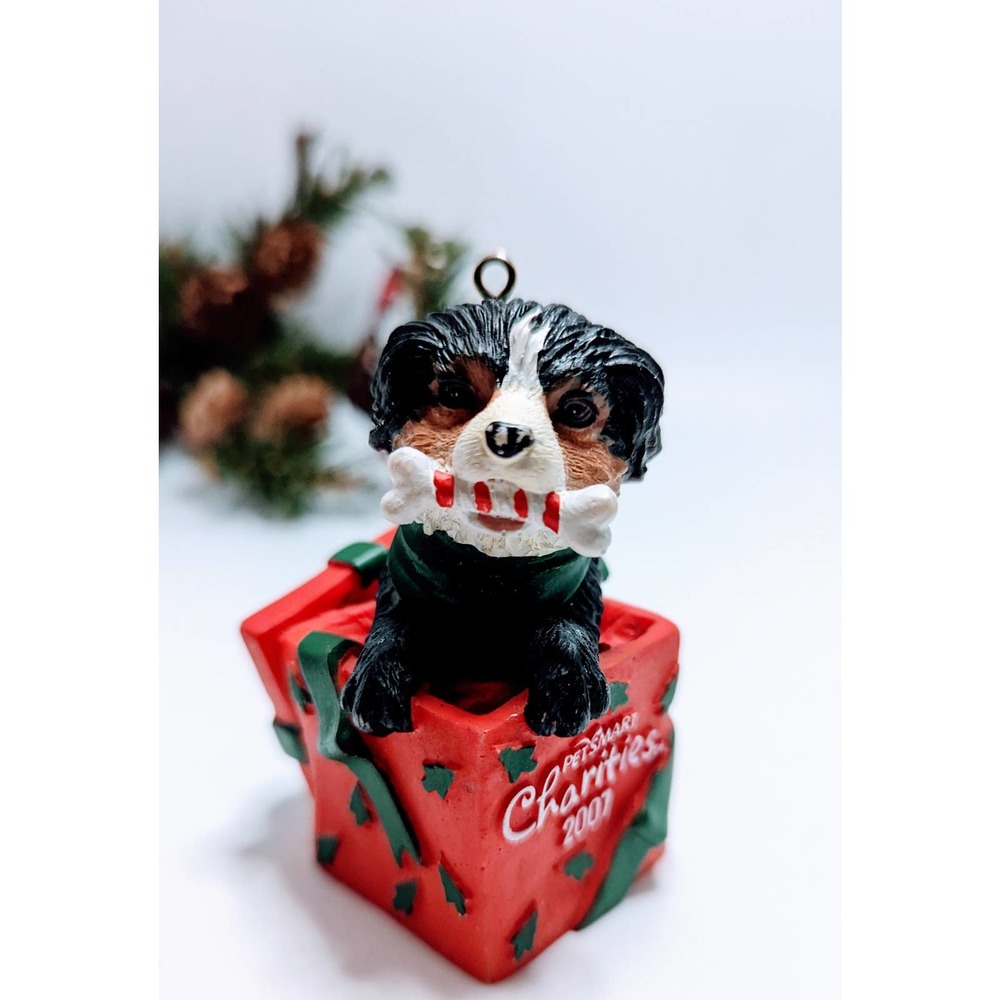 Vintage Resin Pet Smart Charities LUV-A-PET Dog in Gift Box Bone